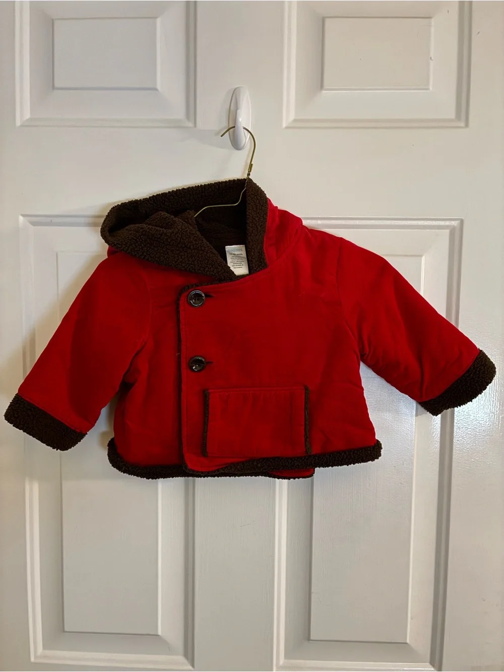 Gymboree Red Coat with Brown Sherpa Trim